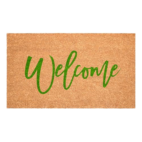 Calloway Mills Cursive Welcome Doormat,Green (24" x 36") - color: Green, size: 2' x 3' (Rectangular)