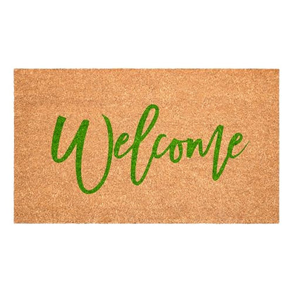 Calloway Mills Cursive Welcome Doormat,Green (24" x 36") - color: Green, size: 2' x 3' (Rectangular)