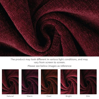 Encasa XO Table Runner 8 Seater, Soft Chenille 13"x94" | Maroon, Woven Rib Texture | Machine Washable | Colorfast & Shrink Resistant | Durable Polyester Yarns - color: Maroon, size: 13x94 in