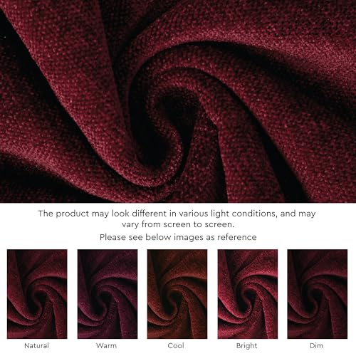 Encasa XO Table Runner 4 Seater, Soft Chenille 13"x59" | Maroon, Woven Rib Texture | Machine Washable | Colorfast & Shrink Resistant | Durable Polyester Yarns - color: Maroon, size: 13x59 in