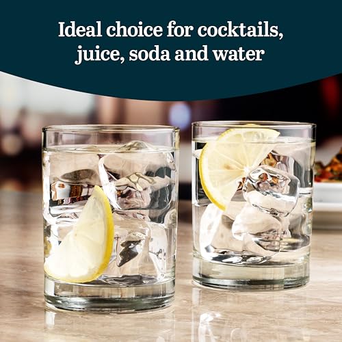 Libbey 918CD Heavy Base Double Old Fashioned Glasses - Elegant Whiskey Glasses Set of 12 - Dishwasher Safe Cocktail Glass for Cocktails, Juice, and More - color: Old fashioned 12