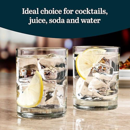 Libbey 918CD Heavy Base Double Old Fashioned Glasses - Elegant Whiskey Glasses Set of 12 - Dishwasher Safe Cocktail Glass for Cocktails, Juice, and More - color: Old fashioned 12