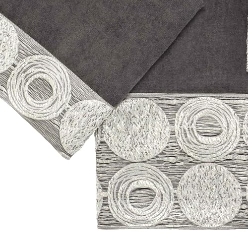 Avanti Linens - 3pc Towel Set, Soft & Absorbent Cotton Towels (Galaxy Collection, Granite) - color: Granite, size: 3-Piece Towels