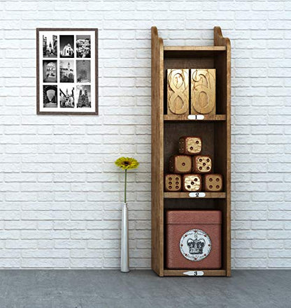 Golden State Art 9-Openings 4x6 Wood Collage Picture Frame Distressed Brown | Fits Nine 4x6 Photos, White Mat, Photo, Art,13.6x19.7 Poster or Print Display, Tempered Glass,1 Pack - color: Distressed Brown, size: 1 Pack