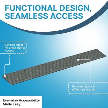 EZ-ACCESS Transitions Angled Entry MAT, Grey, .75-in - color: Grey, size: 0.75 Inches