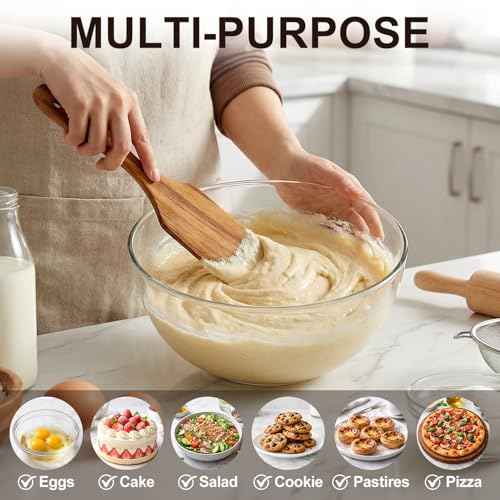 3 Pack Skinny Wooden Spurtle Set for Sourdough Starter Kit Accessories | Teak Wood Jar Spatula Sourdough Bread Baking Supplies Gift Spurtles Kitchen Tools Stirring Stick Spoon Dough Whisk Scraper - size: 3 Pieces