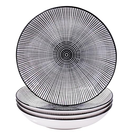 8" Ceramic Dinner Plate - Porcelain Dinnerware - Kitchen & Dining Tableware - Set of 4 (TK) - color: TK