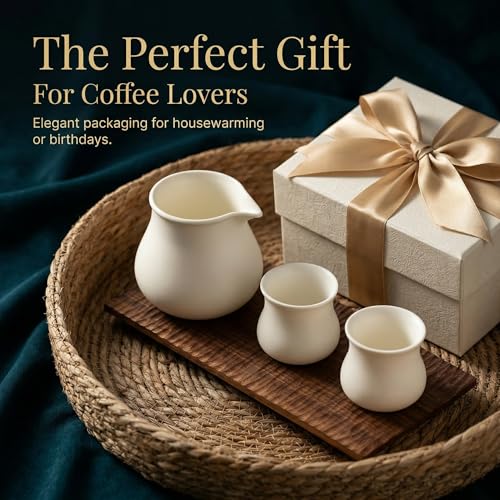 Kurguso® Porcelain Espresso Cups Set of 2, 5.5 oz mini Coffee Mugs, Espresso Accessories, White Demitasse Shot Cups for Espresso Machine Coffee Maker, Microwave Dishwasher Safe (Not Include Pitcher) - size: 5.5 Ounce Espresso Cups set of 2