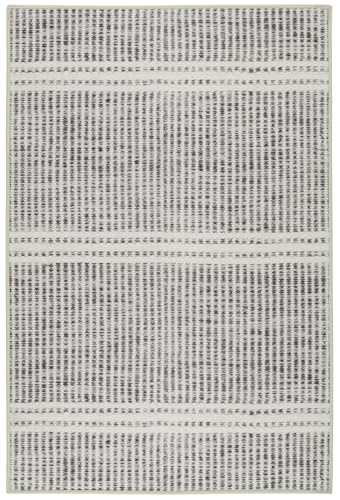 Dash & Albert Malta Grey Striped Washable Rug, 3'x5' - color: Grey, size: 3' x 5' (Rectangular)