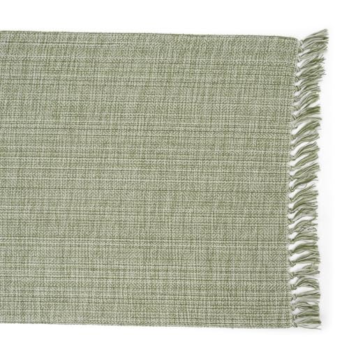 Cotton Table Runner - 72x13 Inch, Chambery Textured Table Runner, Durable & Elegant for Dining Table, Wedding, Restaurant, Oeko-TEX Certified - Green - color: Green
