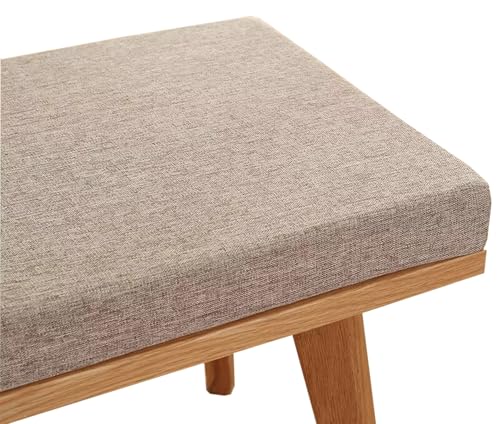 Bench Cushion Indoor/Outdoor with Zipper Non-Slip Thicken Patio Porch Swing Cushion Bay Window Seat Pads 60/48/40/50 x 12/14/16/18 Inch(Beige,31x11x1.2inch) - color: Beige, size: 31x11x1.2inch