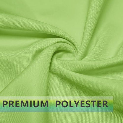 PLOYMONO Apple Green Cloth Napkins - 8 Pack 17" x 17" Polyester Napkins | Heavy Duty 180 GSM Cloth Napkins with Hemmed Edges - Great for Restaurants, Weddings, Parties, Banquets Dinner - color: Grass Green