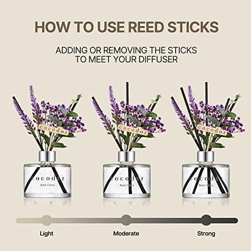 COCODOR Lavender Reed Diffuser/April Breeze/6.7oz/1Pack / Home Fragrance Scent Essential Oil Stick Diffuser for Bedroom Bathroom Home Decor for Women - size: Lavender/6.7Ounce/1 Pack