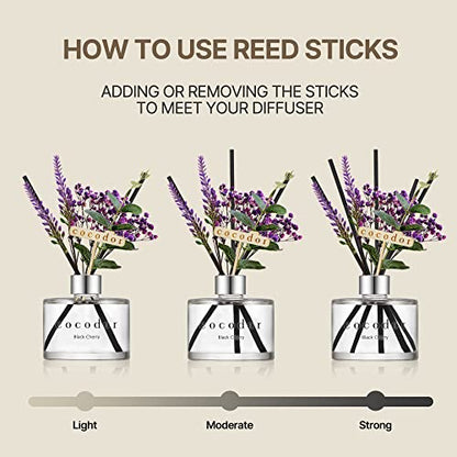COCODOR Lavender Reed Diffuser/April Breeze/6.7oz/1Pack / Home Fragrance Scent Essential Oil Stick Diffuser for Bedroom Bathroom Home Decor for Women - size: Lavender/6.7Ounce/1 Pack