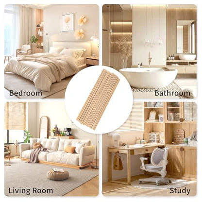 11 inch Diffuser Sticks 100 Pack, Diffuser Reeds Sticks Refill for Home and Bathroom, Diffuser Reeds Sticks for Scented Diffuser Nude - color: Nude