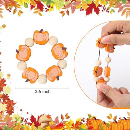 KPOSIYA Fall Napkin Rings Set of 12, Thanksgiving Pumpkin Maple Leaf Napkin Rings for Table Decor, Wooden Napkin Holder Buckle for Holiday, Halloween, Fall Banquet, Home Party, Wedding Supplies - size: 12pcs, style: Pumpkin Maple Leaf 2