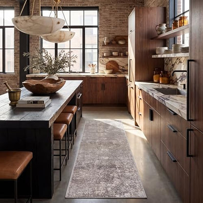 SAFAVIEH Madison Collection 2'2" x 16' GreyBeige MAD471G Modern Abstract Non-Shedding Entryway Foyer Living Room Kitchen Runner Rug - color: Grey/Beige, size: 2'2" x 16' (Runner)