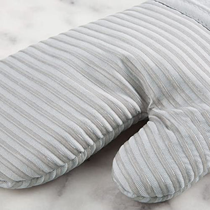 KITCHENAID Quilted Cotton Terry Cloth Oven Mitt, Pot Holder, Kitchen Towel 4-Pack Set, Heat Resistant, Silicone Grip, 16"x26", 7"x13" & 7"x10", Matte Grey - color: Matte Grey