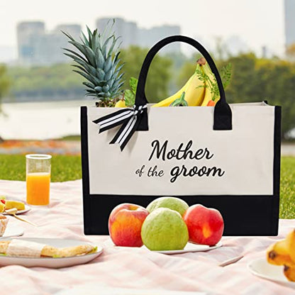 TOPDesign Canvas Tote Bag, Bridal Shower Gifts for Bride, Wedding Bachelorette Bride Gifts Shoulder Bag - style: Mother of the Groom