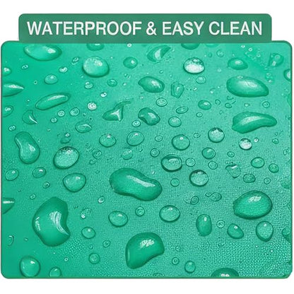 2 Pack Plant Repotting Mat - Waterproof Potting Mat for Indoor Plants - Foldable Gardening Tray for Transplanting & Succulents - Portable Work Cloth (39.3" & 26") - Green