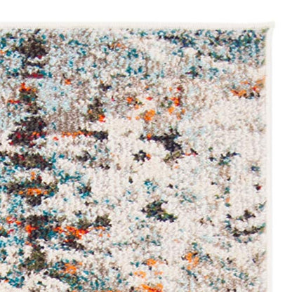 SAFAVIEH Madison Collection Runner Rug - 2'2" x 10', Grey & Blue, Modern Abstract Design, Non-Shedding & Easy Care, Ideal for High Traffic Areas in Living Room, Bedroom (MAD471F) - color: Grey/Blue, size: 2'2" x 10' (Runner)