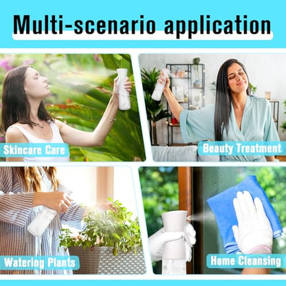 Spray Bottle For Hair,Continuous Water Mister for Hairstyling, Salons, Cleaning, Plants,Essential Oil Scents,Ultra Fine Mist Sprayer,6.8 OZ /200 ML-White(Christmas Gifts) - color: Bright White