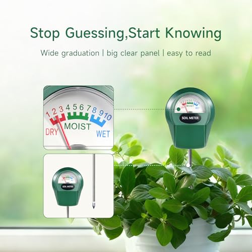 Soil Moisture Meter for Plants, Hygrometer Sensor Water Monitor, Plant Moisture Tester for Indoor Outdoor Garden, Potted Plants, Farm, Lawn, No Battery (Style 1) - size: Style 1