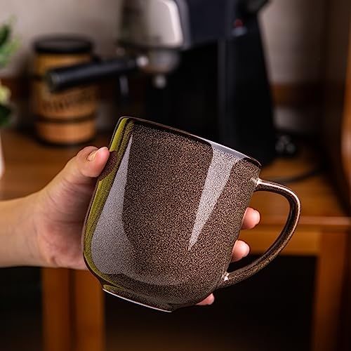 LERATIO Ceramic Coffee Mugs Set of 6,12oz Handmade Coffee Mugs Set | Large Handle for Cappuccino/Latte/Tea/Hot Cocoa,Oven &Dishwasher & Microwave Safe - color: reactive glaze-5