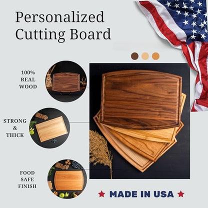 Personalized Cutting Board – Custom Engraved Grilling Gifts for Men, Birthday, Wedding, Housewarming – Ideal Present for Man, Dads, Husbands, Newlyweds, Perfect for Grill, Valentines Day Gifts for Him - style: Dad-Gift