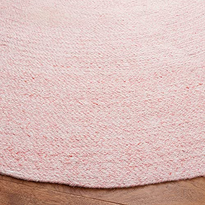 SAFAVIEH Cape Cod Collection 6' Round Pink CAP224U Handmade Braided Area Rug - color: Pink, size: 6' (Round)