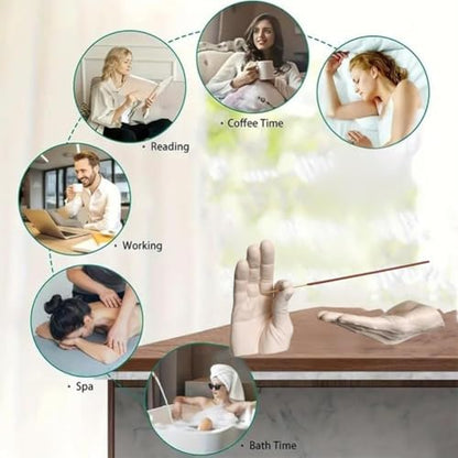 Hand Statues Incense Holder - Incense Burner Ash Catcher, Handcrafted Incense Stick Holder with Ash Catcher, Artisan Incense Burner for Meditation & Yoga (White) - color: White