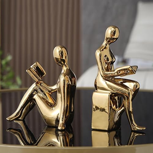 Heavy Book Ends for Shelves Non-Skid Anti-Slip | Book Ends Shelf Supports Home, Kitchen Shelves, Bathroom, Bookcase, Housewarming, Cooking Lover - color: Gold