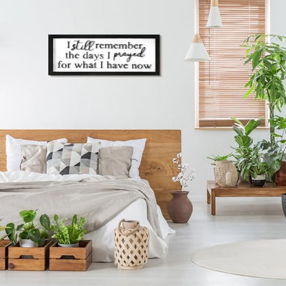 Ripeng 3D I Still Remember The Days I Prayed Sign Wall Decor Wooden Entryway Hallway Decor, Above Door Plaque Bible Verse Christian Wall Art for Christmas Family Living Room Bedroom, 15.7" x 5.9" - style: I Still Remember the Days I Prayed
