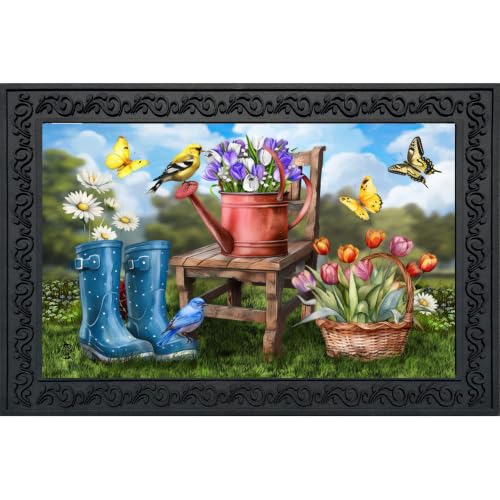 Briarwood Lane Doormat 30x18 Indoor Outdoor in the Spring Garden for Spring Doormat - color: In Garden