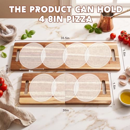 2 Pcs Large Charcuterie Board Foldable Acacia Wooden Charcuterie Board with Handle Serving Boards Tray Long Cutting Boards for Cheese Appetizers Party Travel (36 x 12 Inch, 30 x 12 Inch) - size: 36 x 12 Inch,30 x 12 Inch
