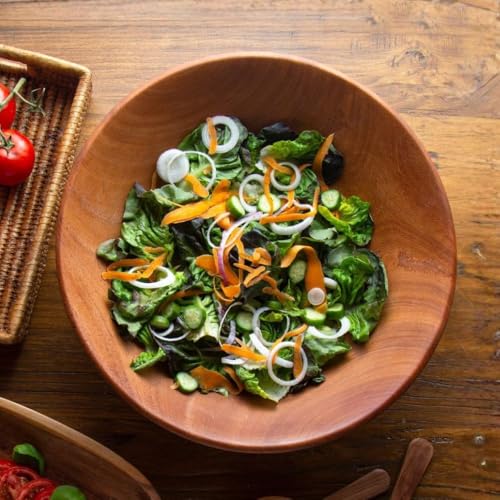 Rustic Wood Bowls for Serving Salads (Oversized (19-20")) - size: Oversized (19-20")