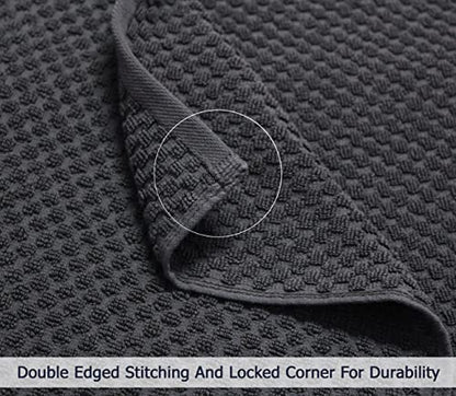 COTTON CRAFT Euro Spa Waffle Weave Bath Sheets - Set of 2 Grey Towel Sheets | Pure 100% Ringspun Cotton Oversized Luxurious Towel Set - Soft Plush Super Absorbent Low Lint Quick Dry - 35 x 70 inches - color: Grey, size: 2 Pack Bath Sheet