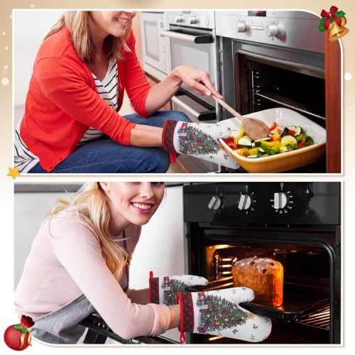 Frienda 6 Pcs Farmhouse Kitchen Decor Kitchen Dish Towels Pot Holders for Mom Her Lady Owner Baking Accessories Stuff(Christmas Tree) - style: Christmas Tree