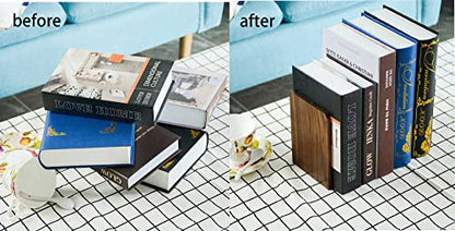 Large Bookend Hold Heavy Books-7x4x5in 2 Pack Non-Skid Wood Bookends Walnut | Heavy-duty wooden bookends Heavy-duty design holds heavy books, Non-skid base keeps books upright on desk/shelf. - color: Walnut-s-2pair