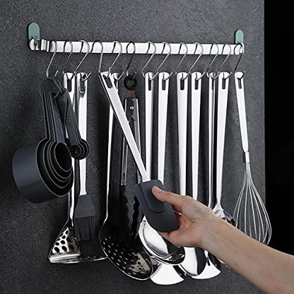 Stainless Steel Cooking Utensils Set,Kyraton 37 Pieces Kitchen Utensils Set, Kitchen Tool Gadgets Set with Utensil Holder Non-Stick and Heat Resistant Dishwasher Safe - color: 1.37 piece silver set