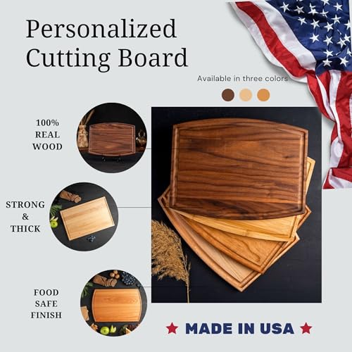 Personalized Cutting Board with Display Stand – Custom Engraved Charcuterie Board, Ideal Gift for Wedding, Housewarming, Bridal Shower, Anniversary, Birthday, Mom & Couples, Valentines Day Gifts - style: Personalized Cutting Board