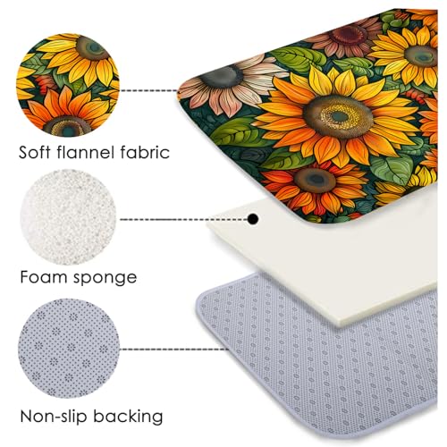 Non-Skid Low Pile Sponge Foam Door Entry Rug for Bathroom Mat,Separate Tub Shower Skid Proof Rugs, Home 3D Optical Illusion Rug Non Slip Bath Mats Welcome Mat 47 x 17.5 inches - color: Multi1