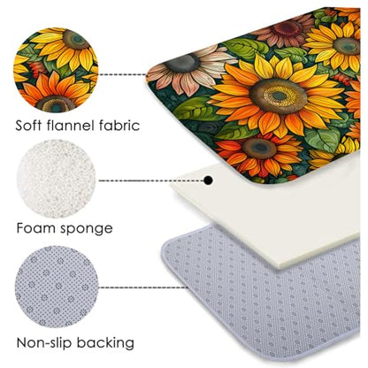 Non-Skid Low Pile Sponge Foam Door Entry Rug for Bathroom Mat,Separate Tub Shower Skid Proof Rugs, Home 3D Optical Illusion Rug Non Slip Bath Mats Welcome Mat 47 x 17.5 inches - color: Multi1