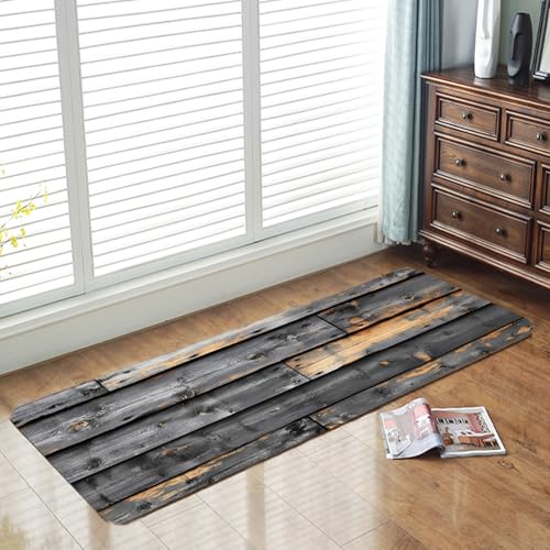 Non-Skid Low Pile Sponge Foam Door Entry Rug for Bathroom Mat | Separate Tub Shower Skid Proof, Home 3D Optical Illusion, Non Slip Bath Mats Welcome Mat, 47 x 17.5 inches - color: Multi16