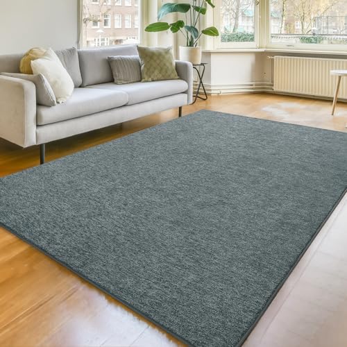 Modern Soft 4x6 Area Rug for Living Room, Washable Rugs for Bedroom | Indoor Non Slip Memory Foam Rug, Low Pile Accent Floor Carpet for Kids Dorm Playroom Nursery Classroom Decor, Grey Green - color: Grey and Green, size: 4' x 6' (Rectangular)