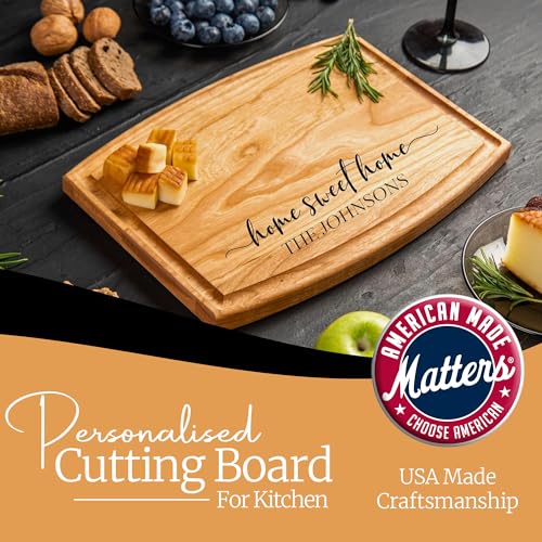 Personalized Cutting Board with Display Stand – Custom Engraved Charcuterie Board, Ideal Gift for Wedding, Housewarming, Bridal Shower, Anniversary, Birthday, Mom & Couples, Valentines Day Gifts - style: Personalized Cutting Board