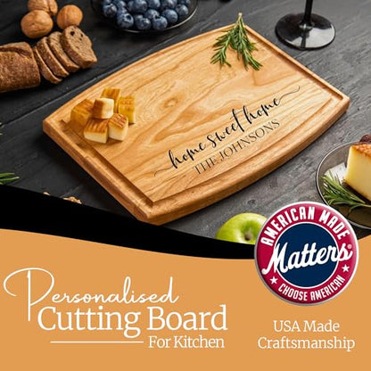 Personalized Cutting Board with Display Stand – Custom Engraved Charcuterie Board, Ideal Gift for Wedding, Housewarming, Bridal Shower, Anniversary, Birthday, Mom & Couples, Valentines Day Gifts - style: Personalized Cutting Board