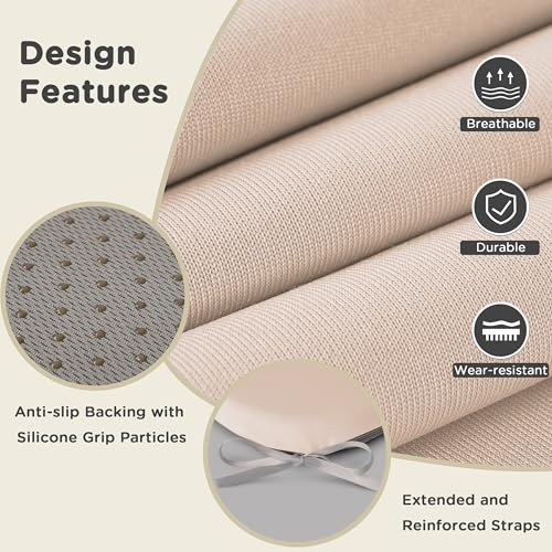 AddGrace Memory Foam Chair Cushions for Dining Chairs Set of 4 Light Pink | 17.5"x17.5"x1.5", with Ties and Non Slip Bottom, Washable Cover, Soft and Skin-friendly Fabric, for Kitchen Dining Room - color: Light Pink