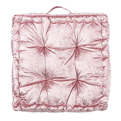 Safavieh Belia Glam 18-inch Blush Pink Velvet Square Floor Pillow - color: Blush, size: 18"W X 18"D X 5"H