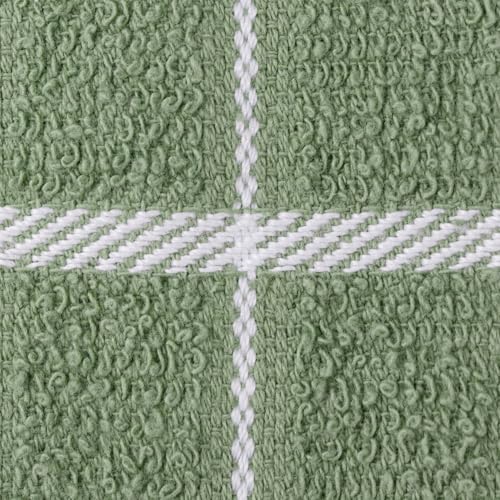 Ritz Premium Terry Check Kitchen Dish Cloths, 6-Pack, Juniper - color: Juniper, size: 6-Pack - Dish Cloths